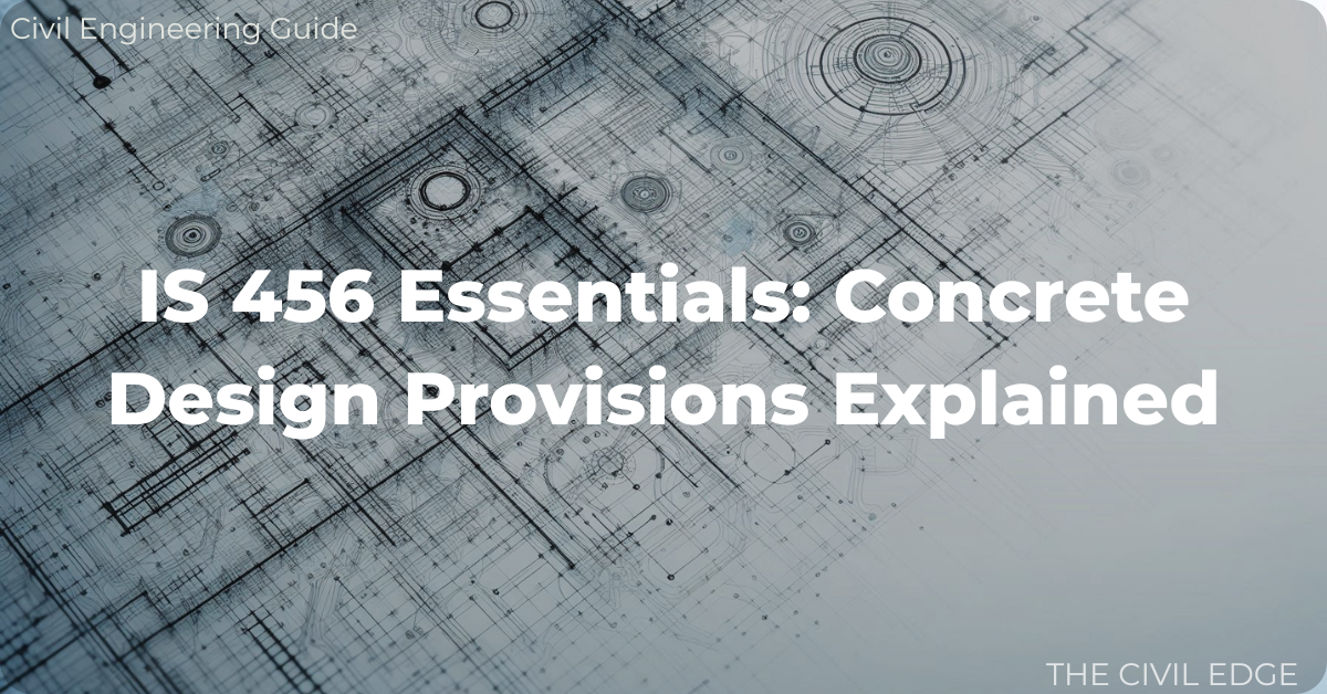 IS 456 key provisions explained for civil engineers including concrete design rules, durability, reinforcement detailing and structural requirements.