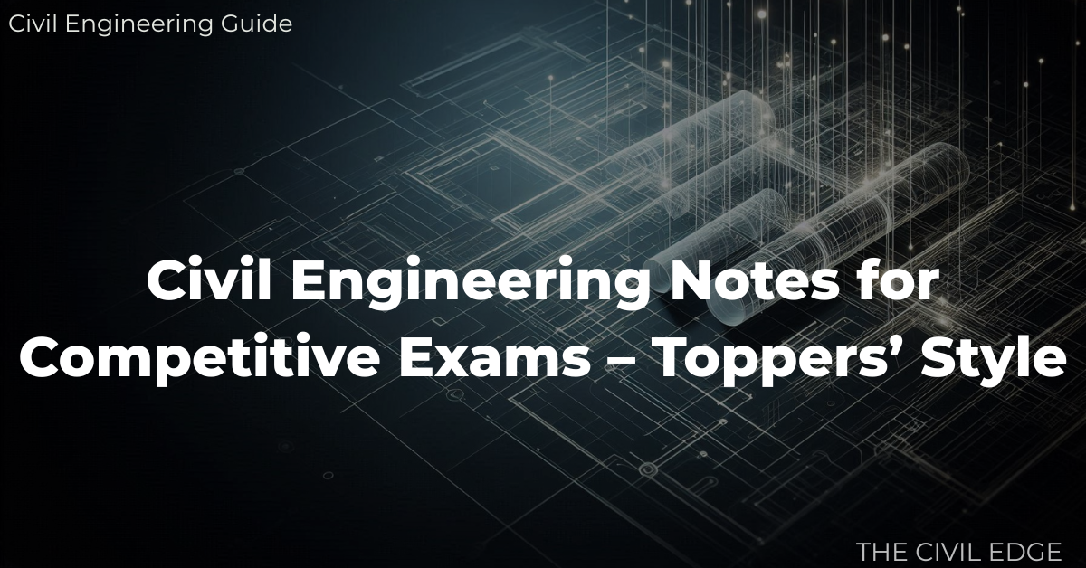 How to prepare civil engineering notes for competitive exams using toppers’ strategies, formula sheets and PYQ-based notes.