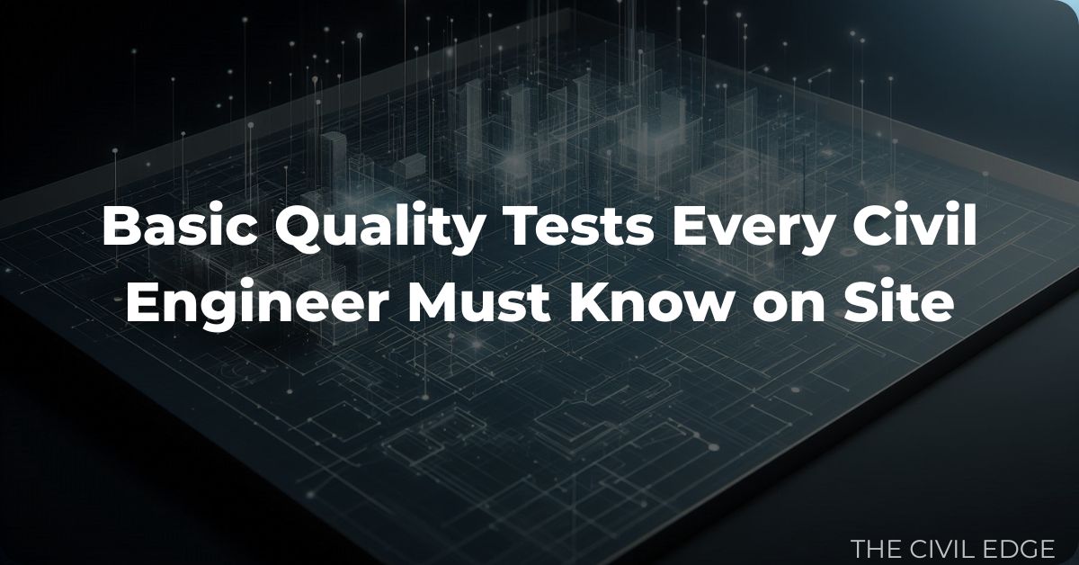 Basic quality tests for civil engineers on construction site