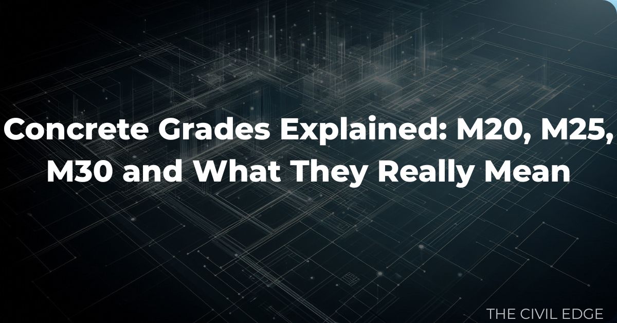 Concrete grades explained with M20 M25 M30 strength comparison